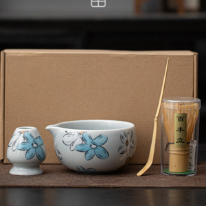 Matcha Set: Ice Gray Blossoms Matcha Set 4 Pieces