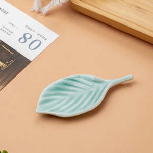 Chopstick Accessories: No.1 Celadon Leaf Chopstick Rest