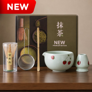 Matcha Set: Strawberry Matcha Set 5 pieces