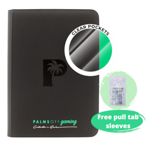 Tcg Accessories: Palms Off Gaming Top Loader Zip Binder (Clear pockets)