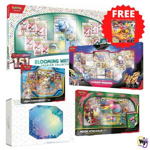 Pokemon TCG: 151 Blooming Waters Heavy Hitters Bundle (With Free Battle Academy Board Game)