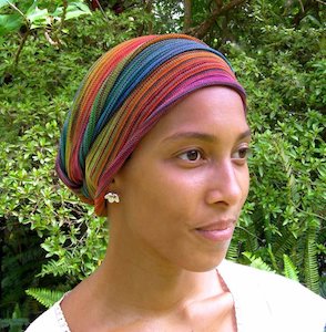 Headwear: Rainbow Tribal Turban Wrap