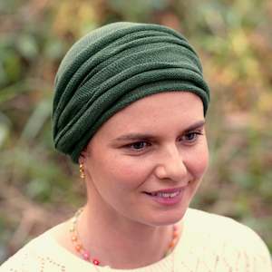 Scarves, Wraps: Olive Green Moss Turban