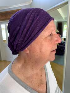 Scarves, Wraps: Aubergine Purple Bandana Wrap