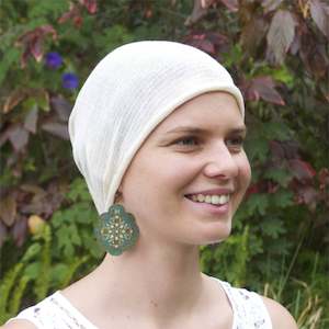 Scarves, Wraps: Cream Bandana Wrap