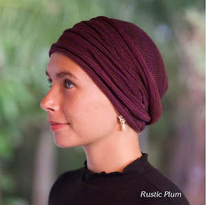 Rustic Plum Brown Turban