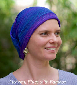 Full Head Cover Bandana Wraps: Lapis Blues Bandana