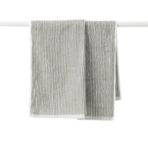 Products: Stripe Cotton Hand Towel Olive