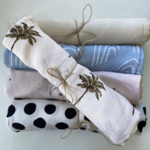 Swaddles: Bamboo x Cotton Swaddle - Palm Springs