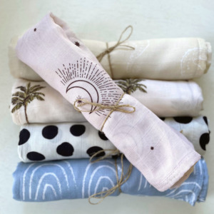 Swaddles: Bamboo x Cotton Swaddle - Celeste