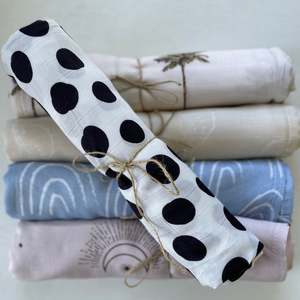Bamboo x Cotton Swaddle - Dottie
