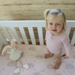 Waterproof Cot Sheets: Waterproof Cot Sheet - Celeste