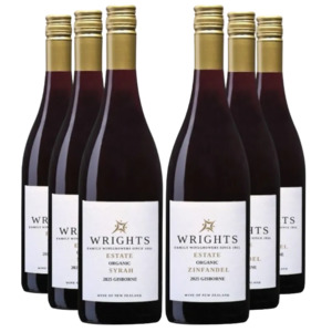 25 Discount Eligible Wines: 6-pack : 3 x Estate Zinfandel 2025 + 3 x Estate Syrah 2025