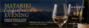 25 Discount Eligible Wines: Matariki Celebration Evening ticket