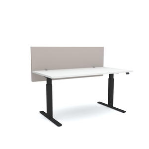 Acoustic Desk Screen Modesty Panel Slate - Boyd Workspaces