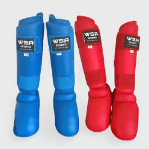 Shin Foot Protection: Shin and Foot Protector - Red