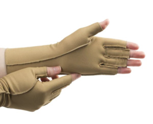 Isotoner 3/4 Fingerless Therapeutic Compression Gloves (Pair - Left and Right)