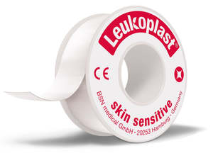 Leukoplast Skin Sensitive Tape (Silk Alternative) with Antimicrobal Snap Spool 1.25cm x 2.6m
