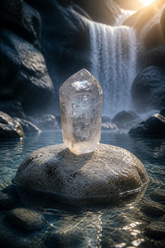 Clear And Smokey Quartz Point
