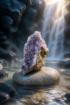 Raw Stones: Purple Amethyst geode