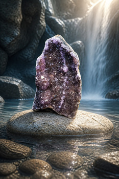 Raw Stones: Purple Amethyst geode