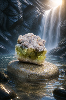 Raw Stones: Celcite Green and Purple