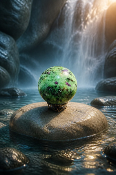 Ruby Zoisite Sphere
