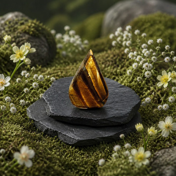 Polished Crystals: Tigerseye Flame