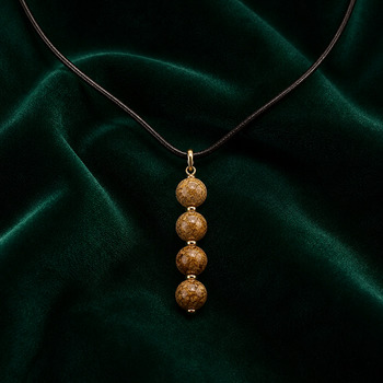 Jasper  Pendant and Earring Gold