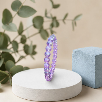 Bracelets: Amethyst Beads 6mm