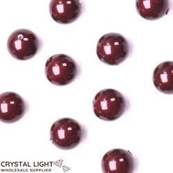 Swarovski Pearls: Swarovski Pearl Beads - Maroon /8mm