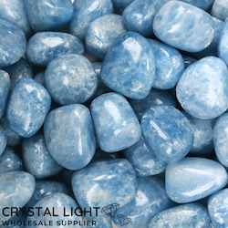 Tumbles by Weight: Blue Calcite Tumble Large