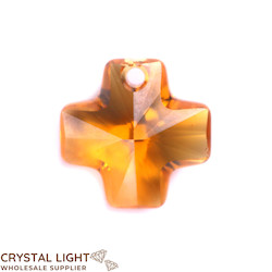 Swarovski Cross Bead /Topaz 203