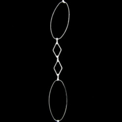 Silver Oval & Diamond Link Chain