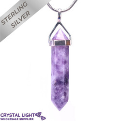 Lepidolite DT Pendant Sterling Silver
