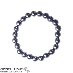 8mm Round Bead Bracelets: Hematite&nbsp;Bracelet&nbsp;8mm