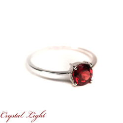 Sterling Silver Rings: Garnet Ring