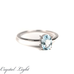 Sterling Silver Rings: Blue Topaz Ring
