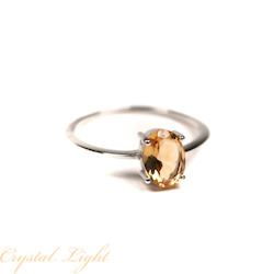 Sterling Silver Rings: Citrine Ring