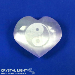 Selenite Yin/Yang Heart