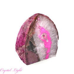 Candle Holders: Pink Agate Candle Holder