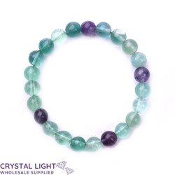 8mm Round Bead Bracelets: Fluorite Bracelet 8mm