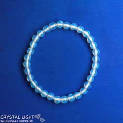 6mm Round Bead Bracelets: Opalite Bracelet 6mm