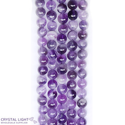6mm Bead: Chevron Amethyst Beads 6mm