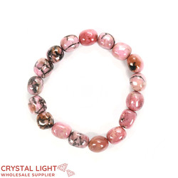 Tumble Bead Bracelets: Rhodonite Tumble Bracelet