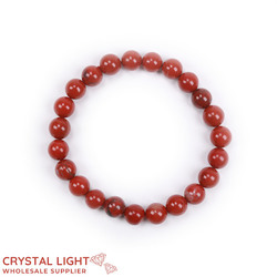 8mm Round Bead Bracelets: Red Jasper Bracelet 8mm