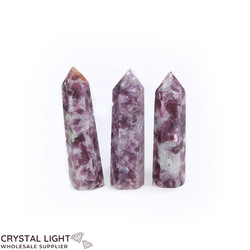 Polished Points By Quantity: Lepidolite Point
