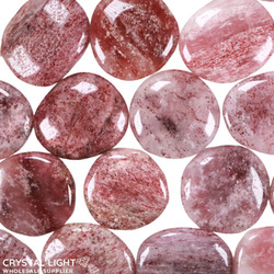 Flatstones by Quantity: Strawberry Quartz Flatstone