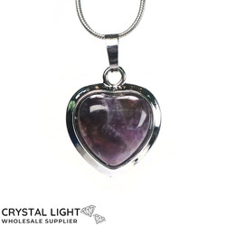 Heart Pendant: Amethyst Heart Pendant with Frame (Small)