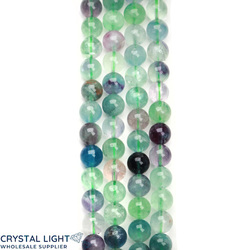 8mm Bead: Rainbow Fluorite Beads 8mm
